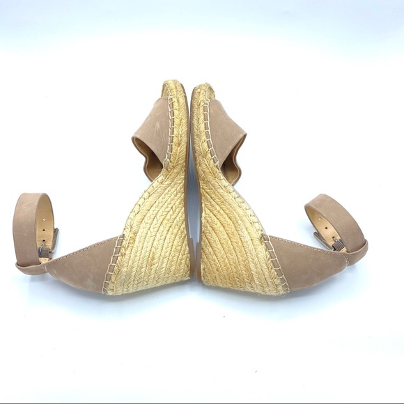 - VINCE CAMUTO Leera Espadrille Wedge Sandals Nude Jute Rope Tan Size 7 - Picture 6 of 8